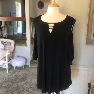 jm collection women tops cold shoulder v neck